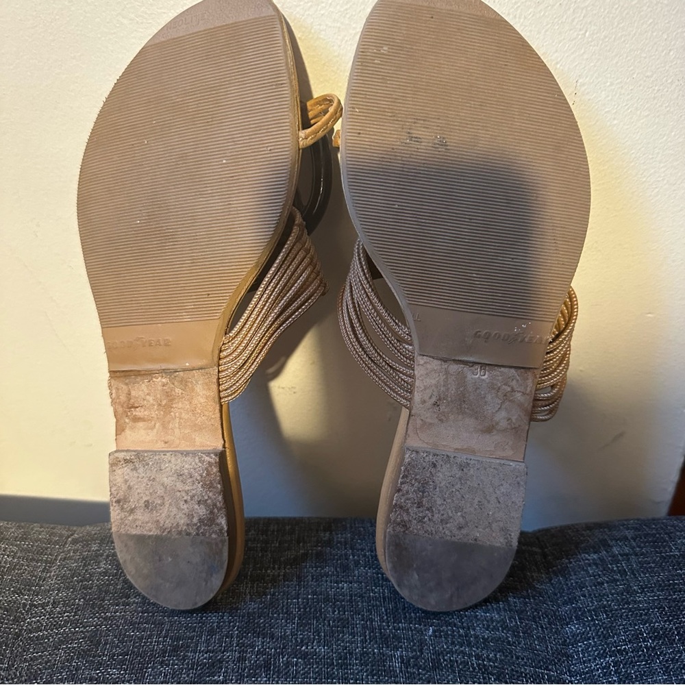 Dior Tan Sandals with Black Embellishments - Picture 5 of 6